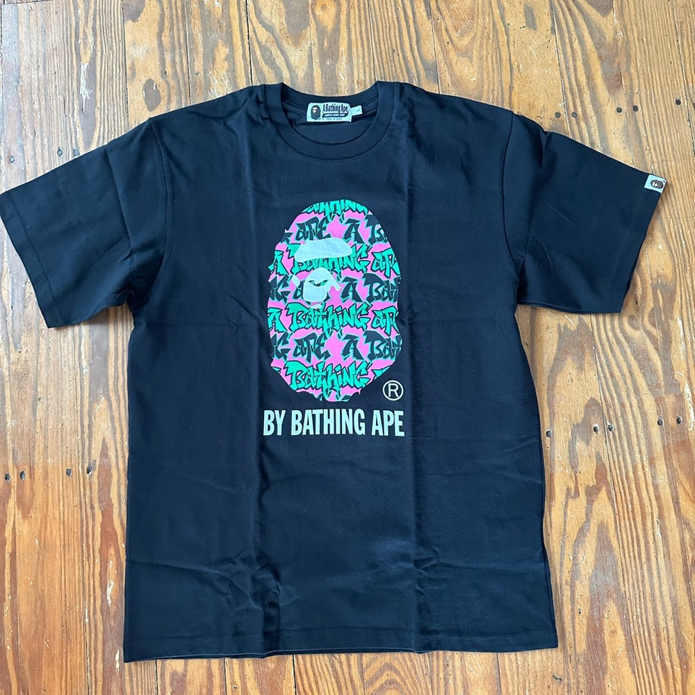 BAPE by A Bathing Ape  Graffiti Black T-shirt black